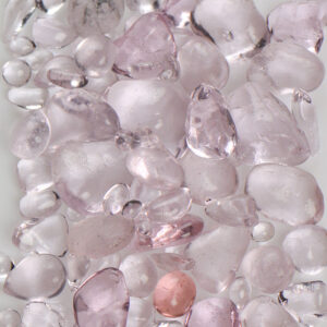 Pink Cotton Candy Flower Arrangement Glass