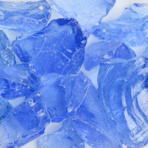 Crystal Blue Fireplace Glass