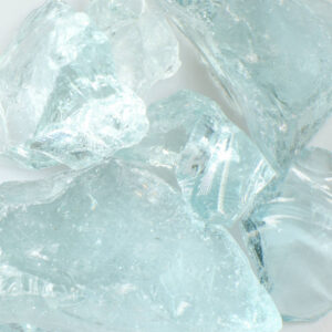 Crystal Teal Fireplace Glass