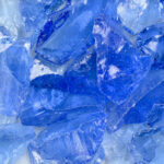 Light Blue Fire Glass and Terrazzo Glass Size 3 - SALE - $73 for 50 LB Bag - $1.46/lb Limited Time