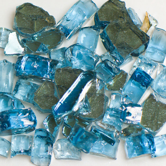 Reflective Blue Fire Glass Size 2 American Specialty Glass