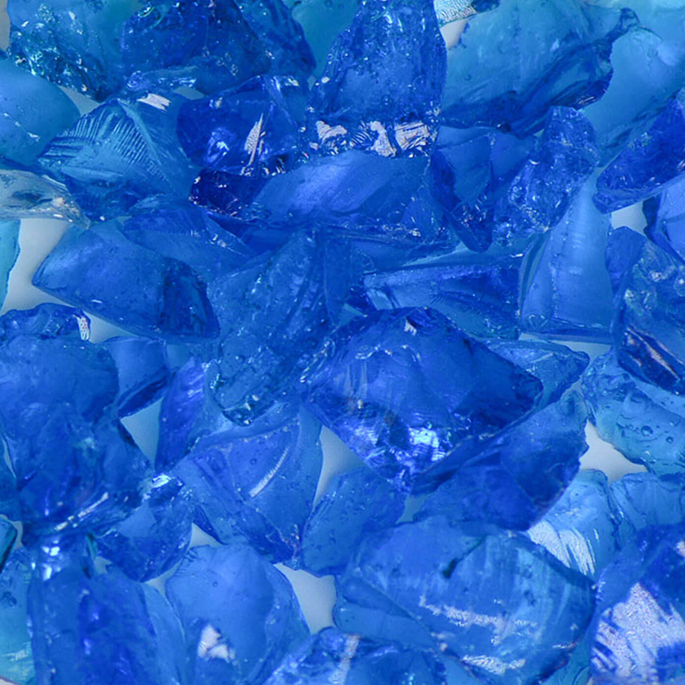 Medium 50 lbs Landscaping Glass Caribbean Mix Fireplace Glass American Specialty Blue Landscape Glass Glass 