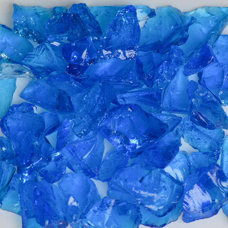 thumbnail image 2 of Luau Turquoise Fire Glass – 1/4 To 3/8 Inch, LP/NG Fire Pit, Made In USA, 2lb 2 of 5