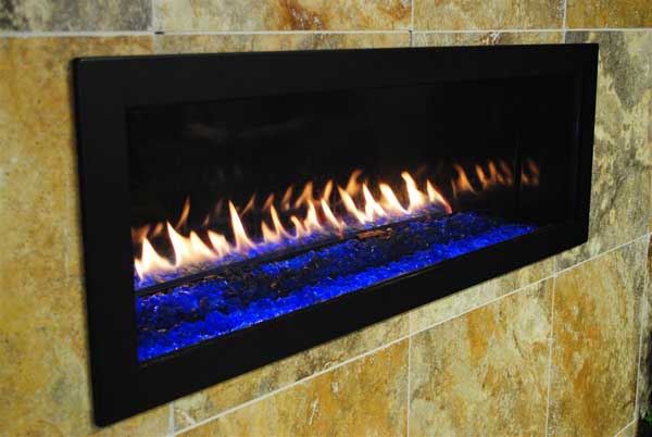 Luau Glacier/Ice Fire Glass Stones For Fire Pit - Backyard Outdoor Fire Glass, Model WSFG-GIS, Made In USA